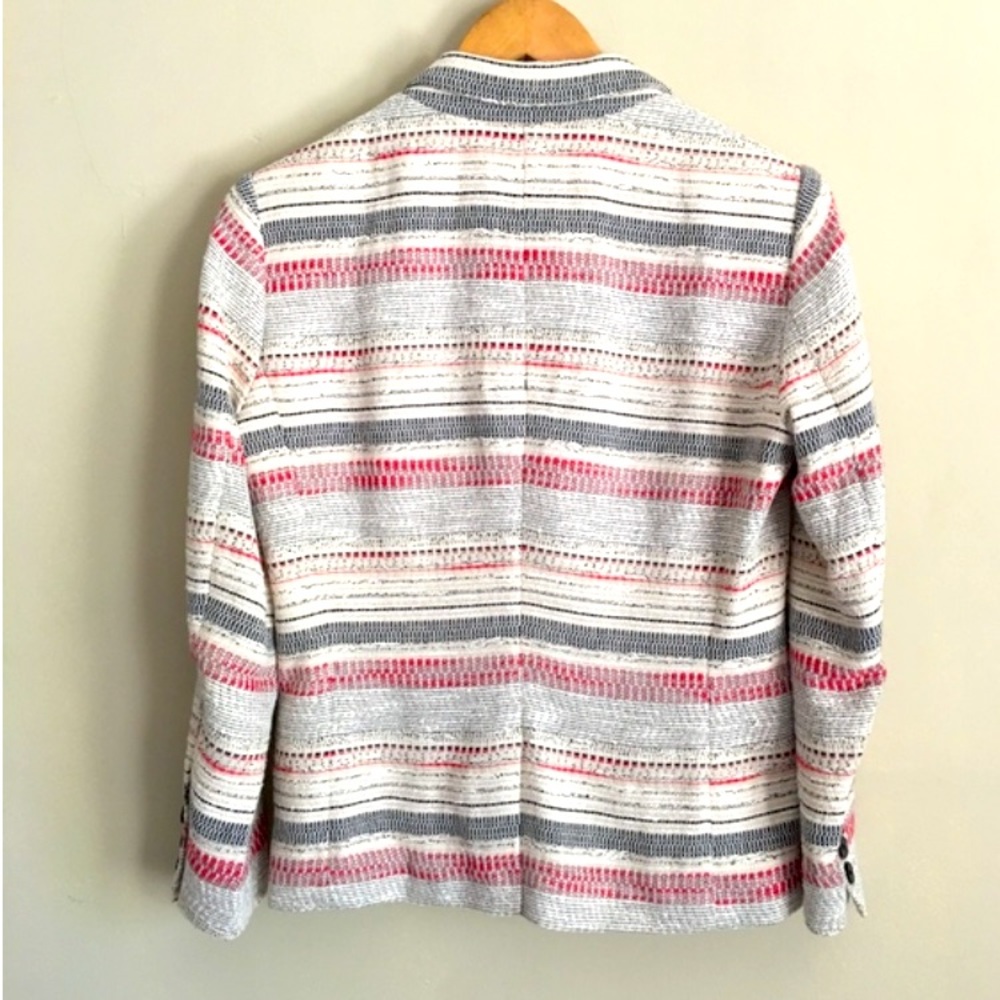 Lucky Brand Tweed Stripe Schoolboy Blazer Jacket - Picture 4 of 13